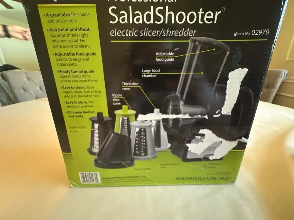 Presto Professional SaladShooter Electric Slicer/Shredder Model 02970